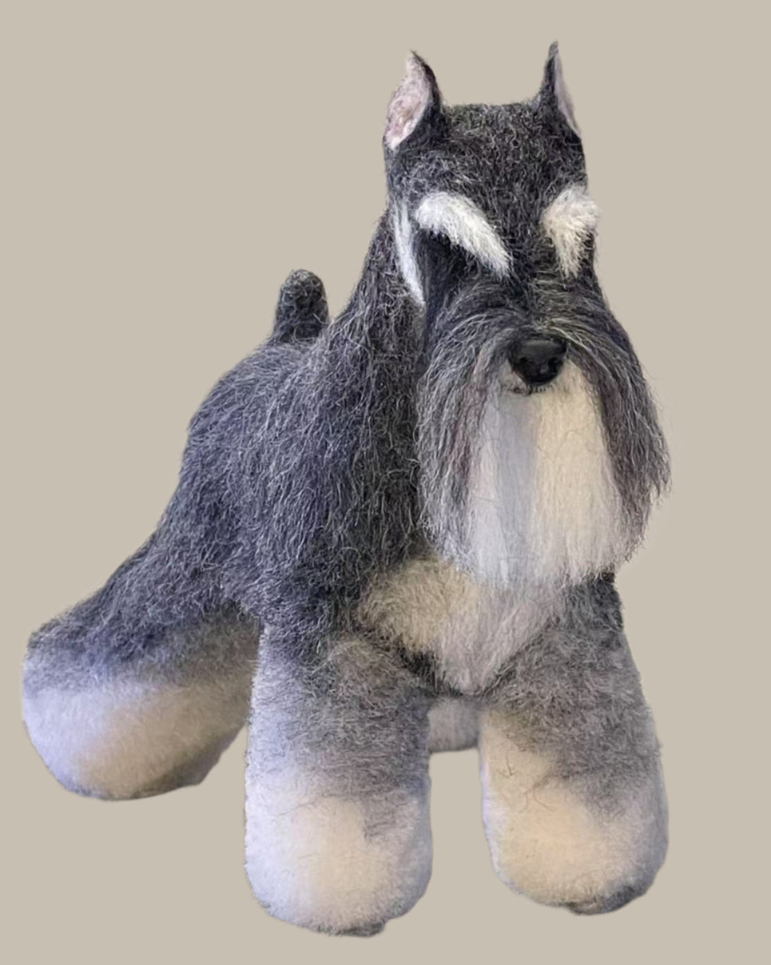 Custom 3D Felted Dog Sculpture – Handcrafted Miniature Pet Art in Display Box